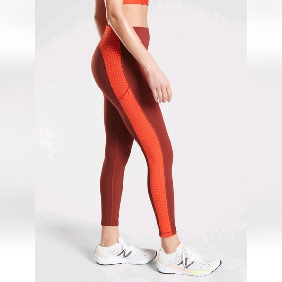 Athleta Ultimate Stash Pocket Colorblock Laser Cut 7/8 Tight Sz XXS EUC - Picture 3 of 15